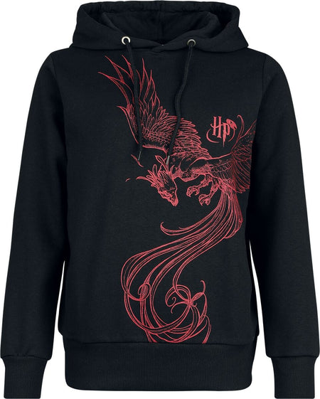 Sweat-shirt à capuche  de Harry Potter - Phoenix - S à 3XL - pour Femme - noir - Harry Potter