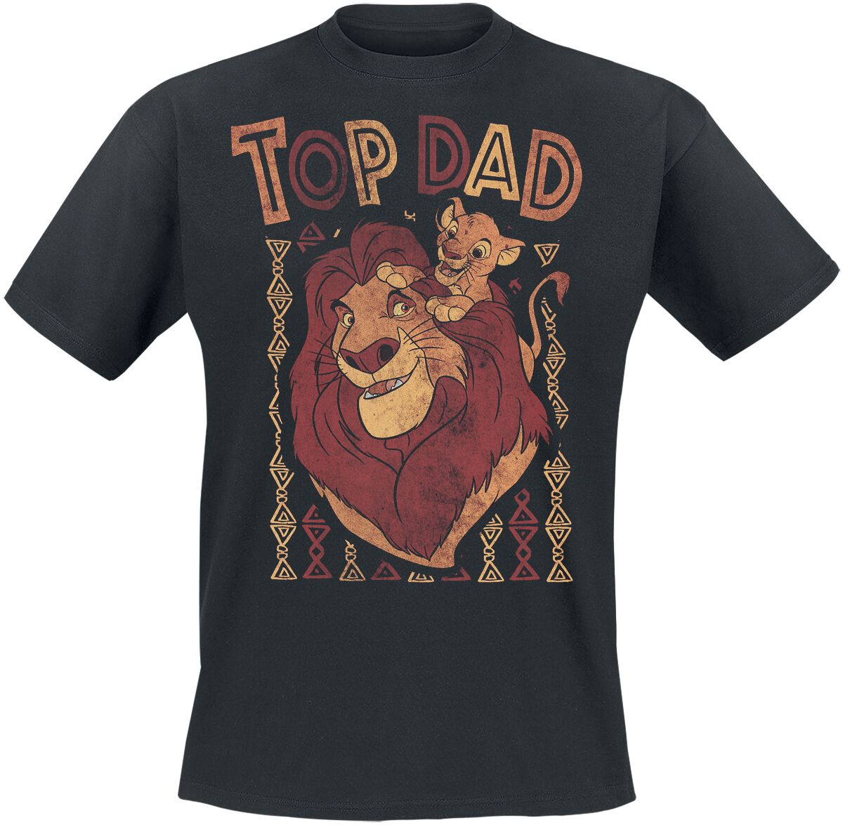 T-Shirt Manches courtes Disney de Le Roi Lion - TopDad - S à XXL - pour Homme - noir - Le Roi Lion