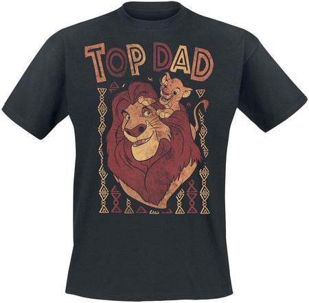 T-Shirt Manches courtes Disney de Le Roi Lion - TopDad - S à XXL - pour Homme - noir - Le Roi Lion