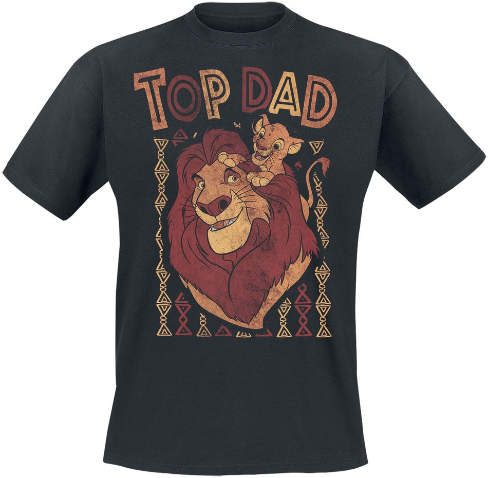 T-Shirt Manches courtes Disney de Le Roi Lion - TopDad - S à XXL - pour Homme - noir - Le Roi Lion