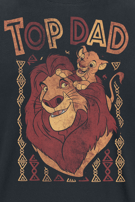 T-Shirt Manches courtes Disney de Le Roi Lion - TopDad - S à XXL - pour Homme - noir - Le Roi Lion - View 2