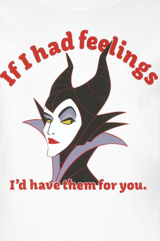 T-Shirt Manches courtes Disney de La Belle Au Bois Dormant - Maléfique - If I had feelings, I'd have them for you - S à XXL - pour Femme - blanc - La Belle Au Bois Dormant - View 2