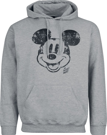 Sweat-shirt Disney de Mickey Mouse - Mickey Face Distress - S à XXL - pour Homme - gris clair - Mickey Mouse