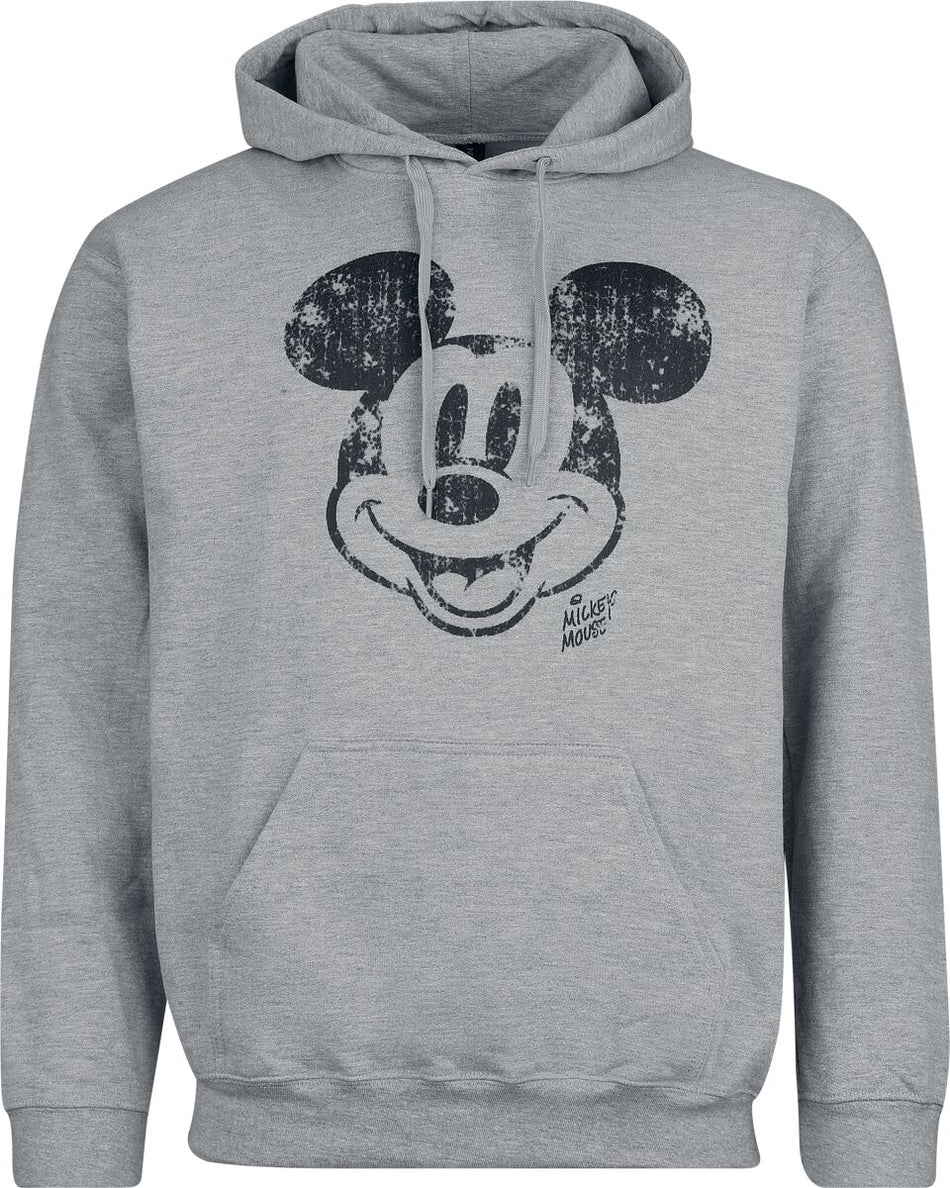 Sweat-shirt Disney de Mickey Mouse - Mickey Face Distress - S à XXL - pour Homme - gris clair - Mickey Mouse