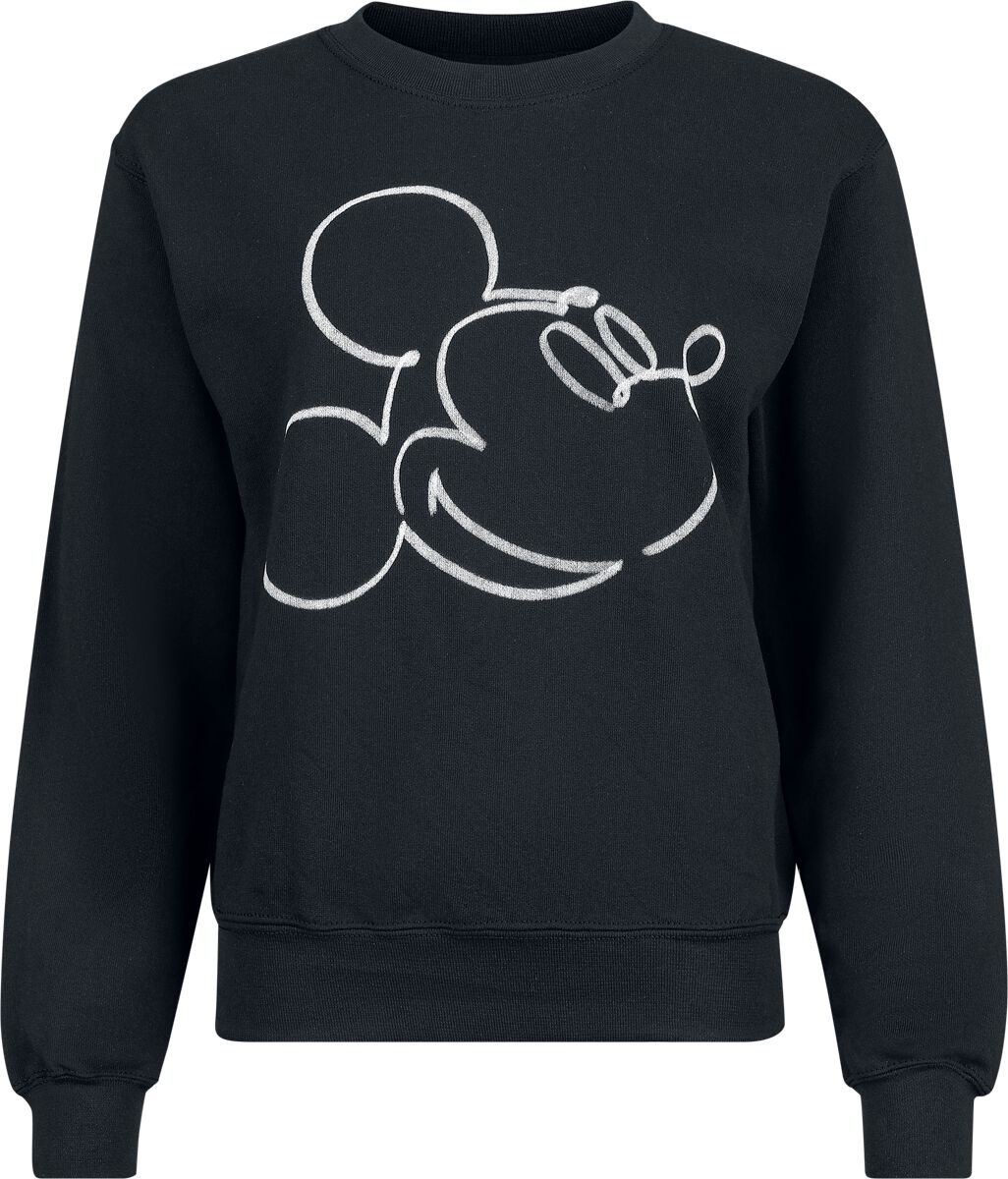 Sweat-shirt Disney de Mickey Mouse - Mickey Mono Sketch - S à L - pour Femme - noir - Mickey Mouse