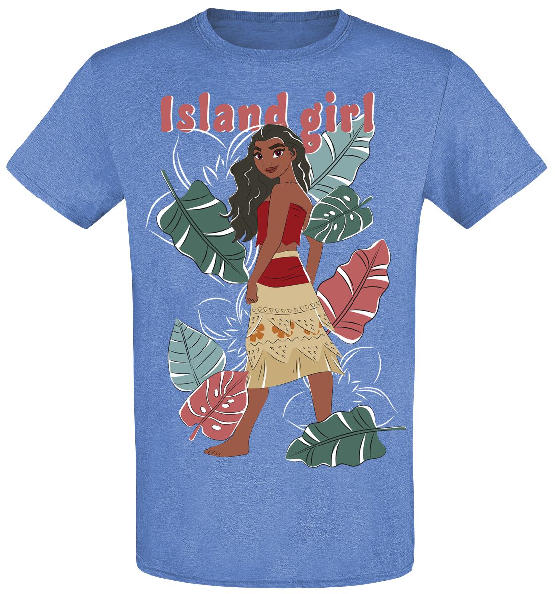 T-Shirt Manches courtes Disney de Vaiana - Vaiana - Island Girl - S à XL - pour Femme - bleu roi - Vaiana