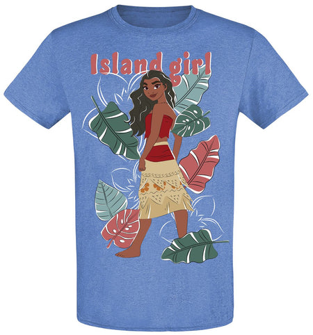T-Shirt Manches courtes Disney de Vaiana - Vaiana - Island Girl - S à XL - pour Femme - bleu roi - Vaiana