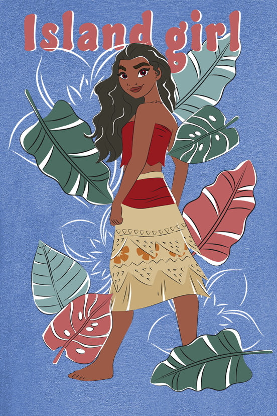 T-Shirt Manches courtes Disney de Vaiana - Vaiana - Island Girl - S à XL - pour Femme - bleu roi - Vaiana - View 2
