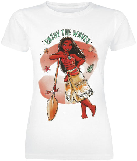 T-Shirt Manches courtes Disney de Vaiana - Vaiana - Aquarelle - S à XXL - pour Femme - blanc - Vaiana