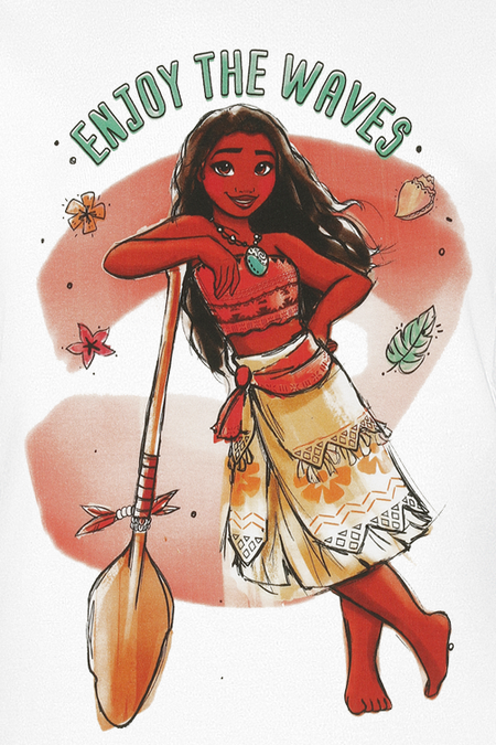 T-Shirt Manches courtes Disney de Vaiana - Vaiana - Aquarelle - S à XXL - pour Femme - blanc - Vaiana - View 2