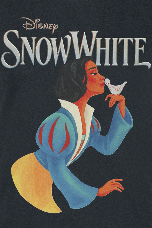 T-Shirt Manches courtes Disney de Blanche-Neige Et les Sept Nains - Blanche-Neige - Baiser - S à XXL - pour Femme - noir - Blanche-Neige Et les Sept Nains - View 2