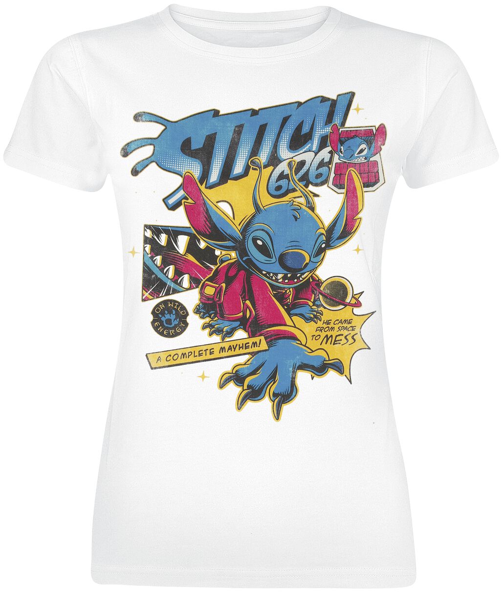 T-Shirt Manches courtes Disney de Lilo & Stitch - Stitch 626 Comic - S à XXL - pour Femme - blanc - Lilo & Stitch