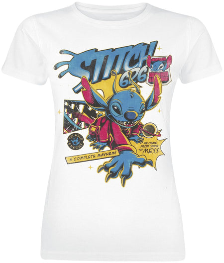 T-Shirt Manches courtes Disney de Lilo & Stitch - Stitch 626 Comic - S à XXL - pour Femme - blanc - Lilo & Stitch