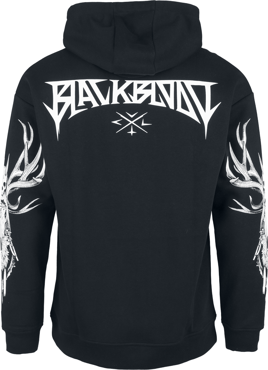 Sweat-shirt à capuche Gothic de Black Blood by Gothicana - Occult Horror - S à XXL - pour Homme - noir - Black Blood by Gothicana - View 2
