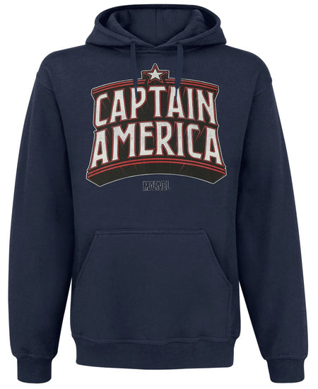 Sweat-shirt à capuche Disney de Captain America - Capiain America Arch - S à XXL - pour Homme - marine - Captain America