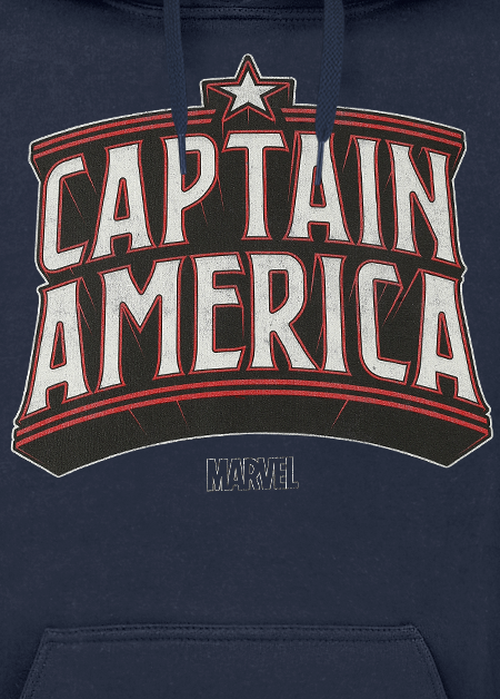Sweat-shirt à capuche Disney de Captain America - Capiain America Arch - S à XXL - pour Homme - marine - Captain America - View 2