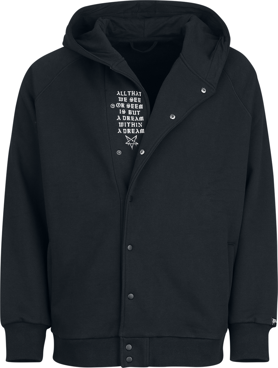 Sweat-shirt zippé à capuche Gothic de Black Blood by Gothicana - Occult Horror - S à XXL - pour Homme - noir - Black Blood by Gothicana - View 2