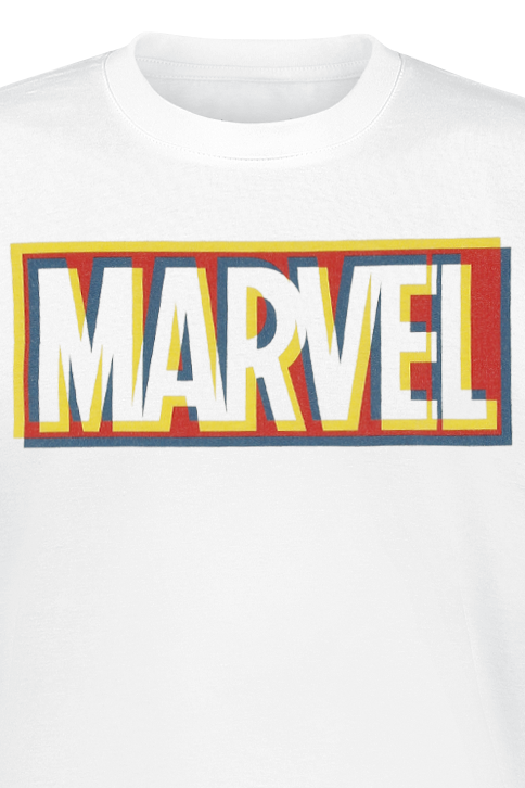 T-Shirt Manches courtes Disney de Marvel - Glitch Logo - S à XXL - pour Homme - blanc - Marvel - View 2