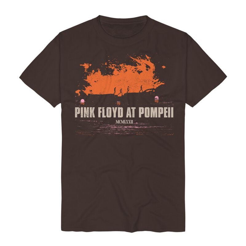 T-Shirt Manches courtes  de Pink Floyd - Pompeii Album Cover Widescreen - S à 3XL - pour Homme - marron - Pink Floyd