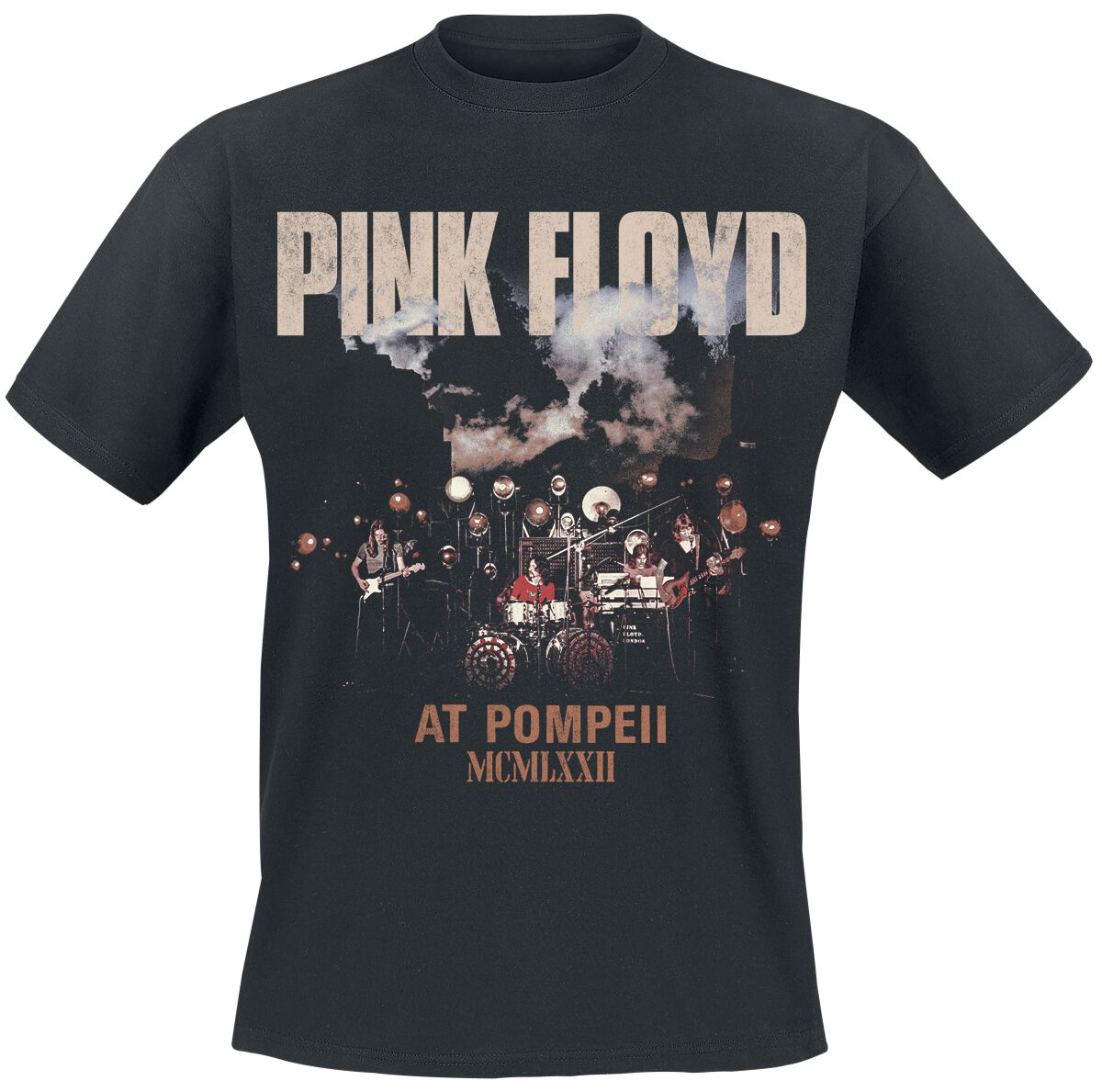 T-Shirt Manches courtes  de Pink Floyd - Pompeii Live Photo - S à 3XL - pour Homme - noir - Pink Floyd