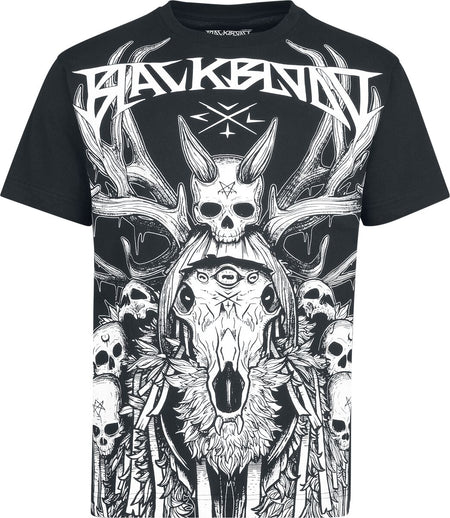 T-Shirt Manches courtes Gothic de Black Blood by Gothicana - Occult Horror - S à XXL - pour Homme - noir - Black Blood by Gothicana