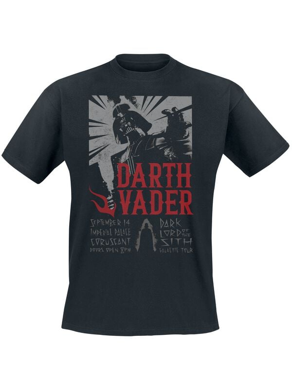 T-Shirt Manches courtes  de Star Wars - Darth Vader - Galactic Tour - S à 4XL - pour Homme - noir - Star Wars