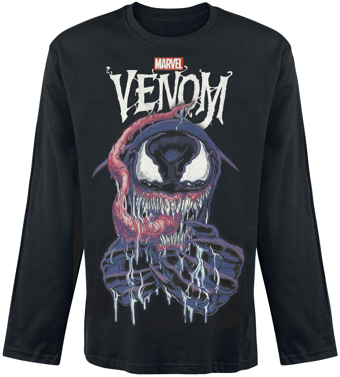 T-shirt manches longues Disney de Venom (Marvel) - Venom - Rictus - S à XXL - pour Homme - noir - Venom (Marvel)