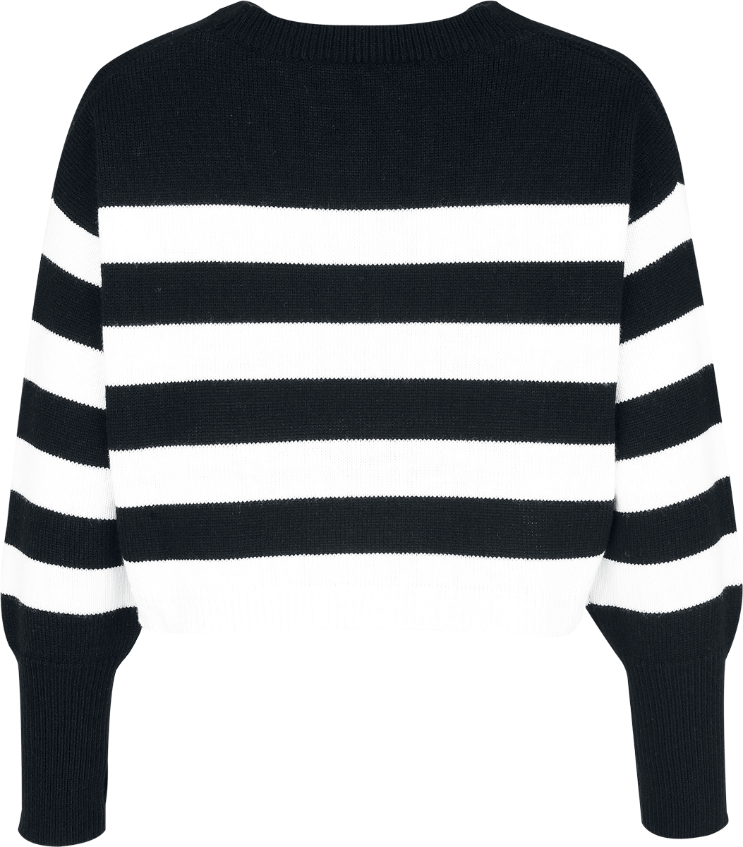 Pull tricoté  de RED by EMP - Pull Tricoté avec Poignets Serrés - S à XXL - pour Femme - noir/blanc - RED by EMP - View 2