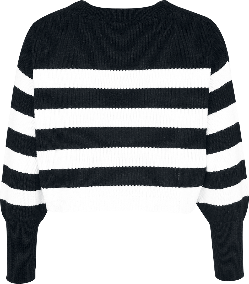 Pull tricoté  de RED by EMP - Pull Tricoté avec Poignets Serrés - S à XXL - pour Femme - noir/blanc - RED by EMP - View 2