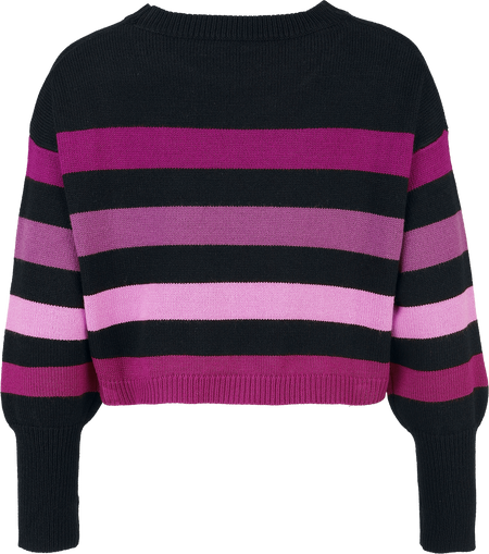 Pull tricoté  de RED by EMP - Pull Tricoté avec Poignets Serrés - S à XXL - pour Femme - noir/lilas - RED by EMP - View 2