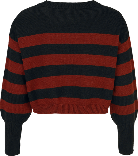 Pull tricoté  de RED by EMP - Pull Tricoté avec Poignets Serrés - S à XXL - pour Femme - noir/rouge - RED by EMP - View 2