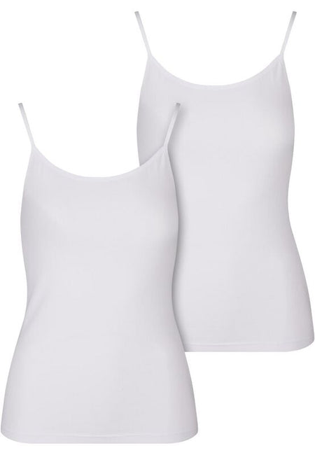 Top  de Urban Classics - Débardeur Coton Basique - Lot de 2 - S à XL - pour Femme - blanc - Urban Classics
