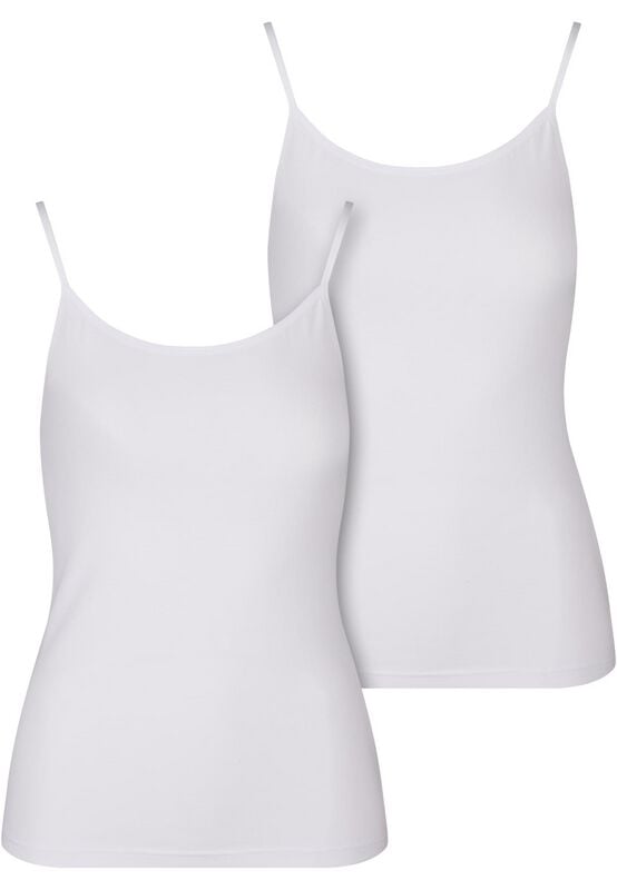 Top  de Urban Classics - Débardeur Coton Basique - Lot de 2 - S à XL - pour Femme - blanc - Urban Classics