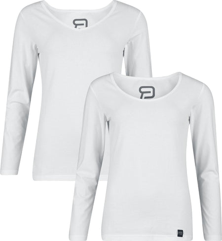 T-shirt manches longues  de RED by EMP - Haut Manches Longues (Lot de 2) - S à XXL - pour Femme - blanc - RED by EMP