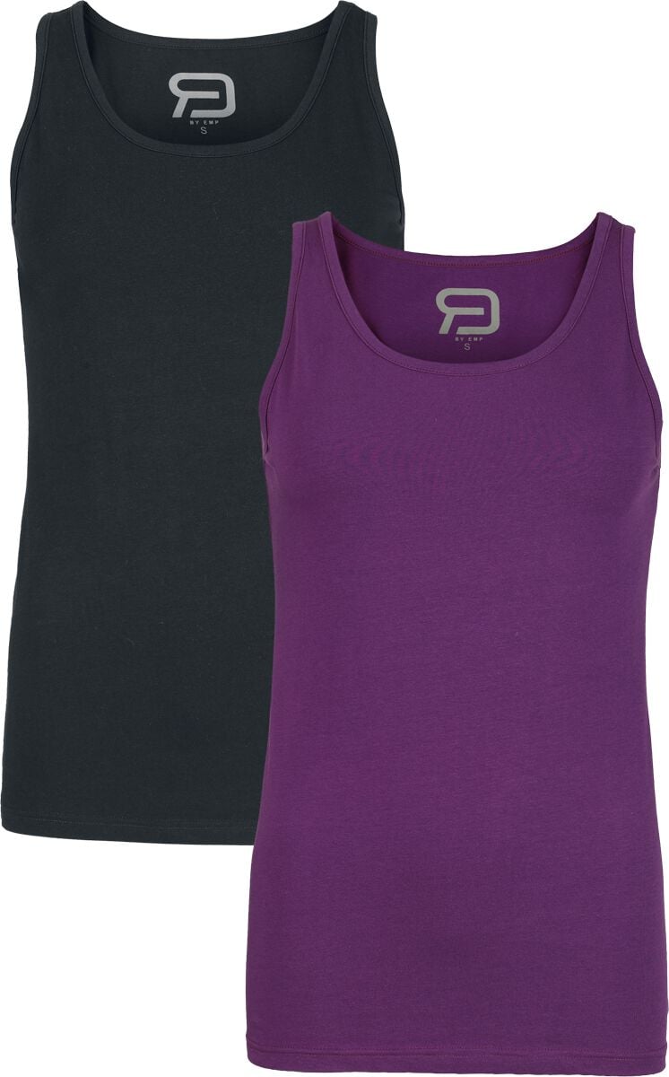 Top  de RED by EMP - Basique - Lot de 2 - S à XXL - pour Femme - noir/lilas - RED by EMP