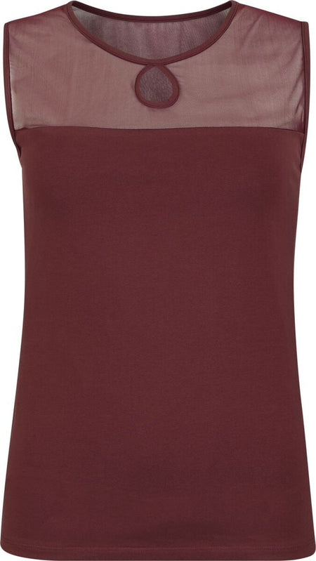 Top  de RED by EMP - Haut RED Avec Dentelle - S - pour Femme - bordeaux - RED by EMP