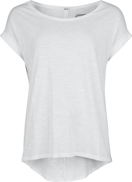 T-Shirt Manches courtes  de RED by EMP - T-shirt Dos Long Fil Flammé - XS à 5XL - pour Femme - blanc - RED by EMP