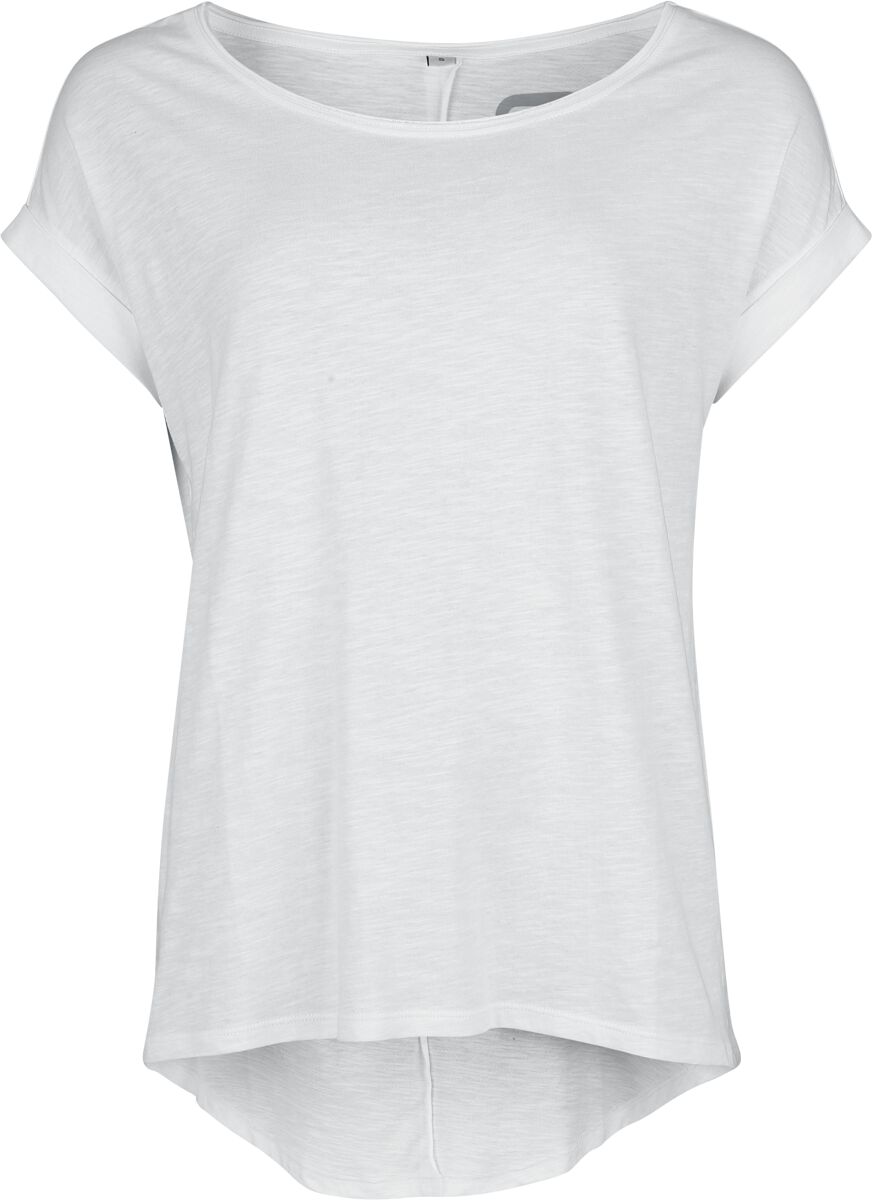 T-Shirt Manches courtes  de RED by EMP - T-shirt Dos Long Fil Flammé - XS à 5XL - pour Femme - blanc - RED by EMP