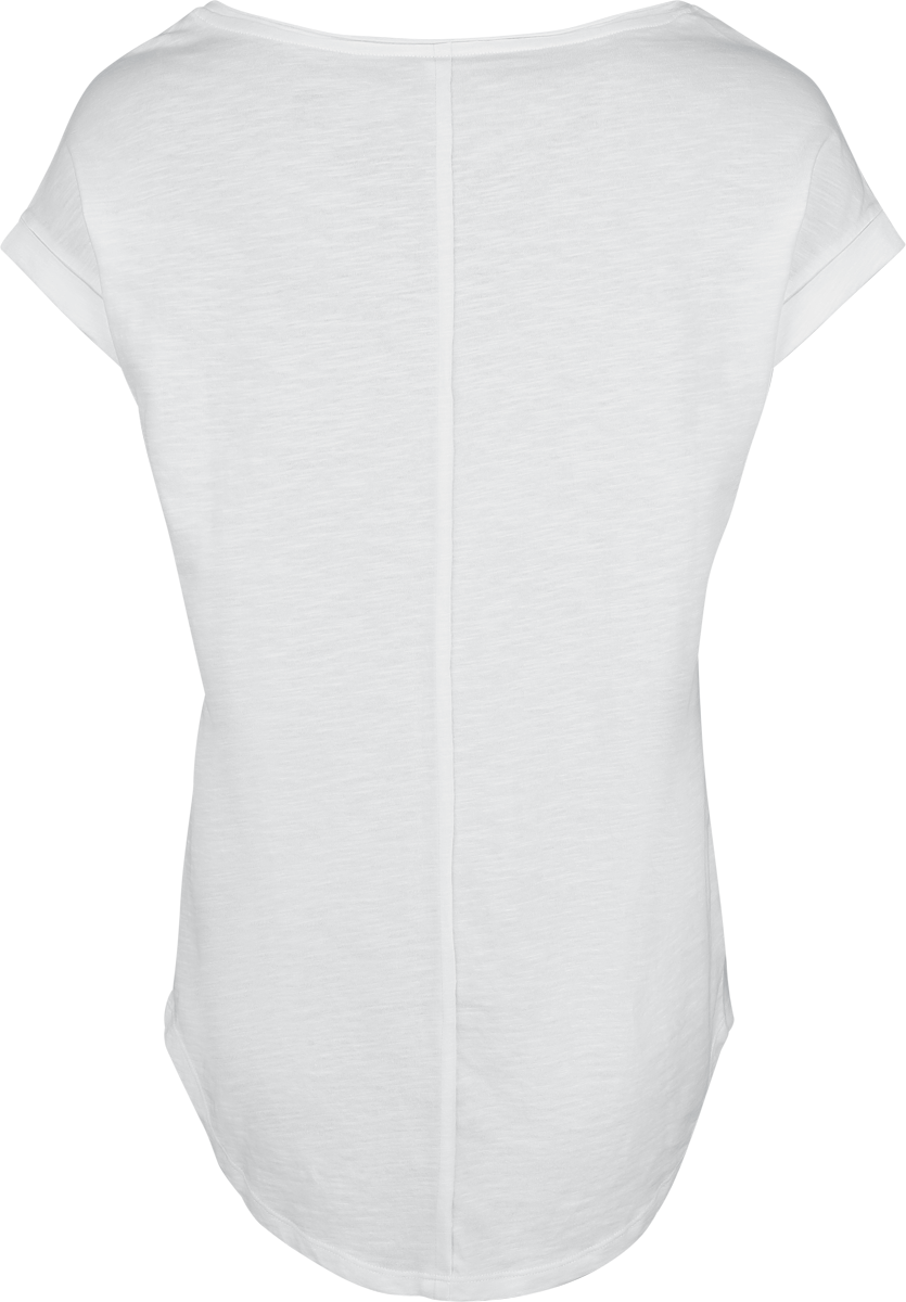 T-Shirt Manches courtes  de RED by EMP - T-shirt Dos Long Fil Flammé - XS à 5XL - pour Femme - blanc - RED by EMP - View 2