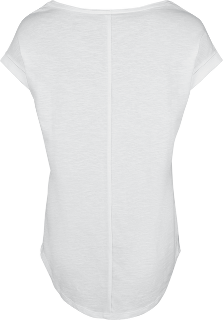 T-Shirt Manches courtes  de RED by EMP - T-shirt Dos Long Fil Flammé - XS à 5XL - pour Femme - blanc - RED by EMP - View 2