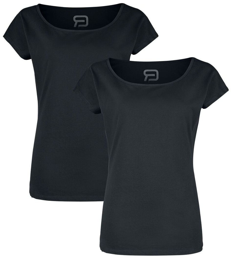 T-Shirt Manches courtes  de RED by EMP - T-Shirts (Lot de 2) - S à XXL - pour Femme - noir - RED by EMP