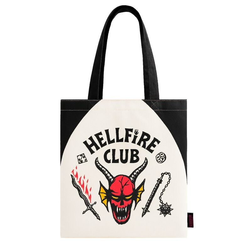 Sac En Tissu  de Stranger Things - Hellfire Club - pour Unisexe - blanc/noir/rouge - Stranger Things