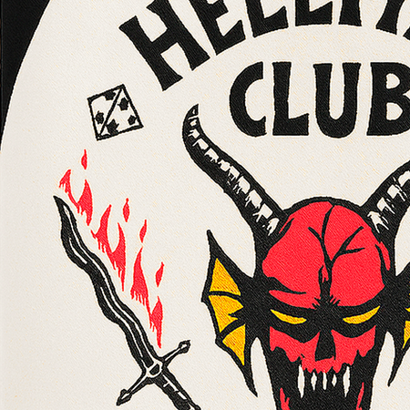 Sac En Tissu  de Stranger Things - Hellfire Club - pour Unisexe - blanc/noir/rouge - Stranger Things - View 2