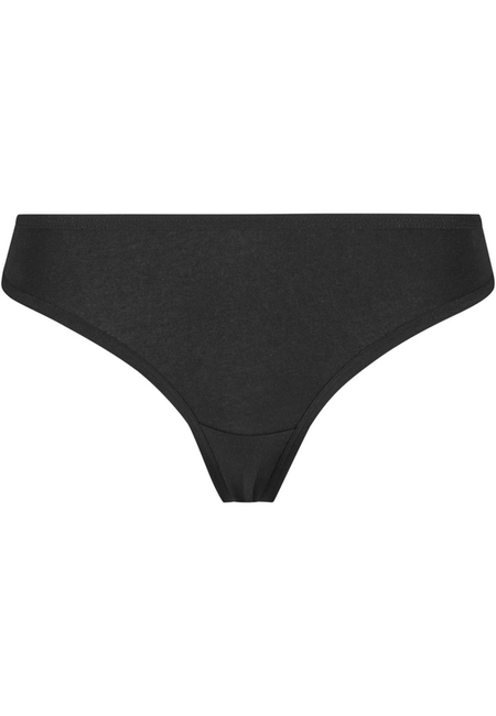 Sous-vêtement  de Urban Classics - Strings Coton basiques - Lot de 5 - S à XL - pour Femme - noir - Urban Classics - View 2