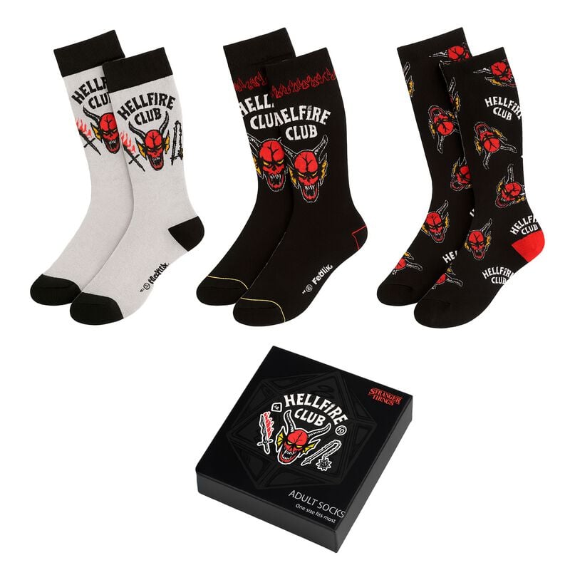 Chaussettes  de Stranger Things - Hellfire Club - one size - pour Unisexe - multicolore - Stranger Things