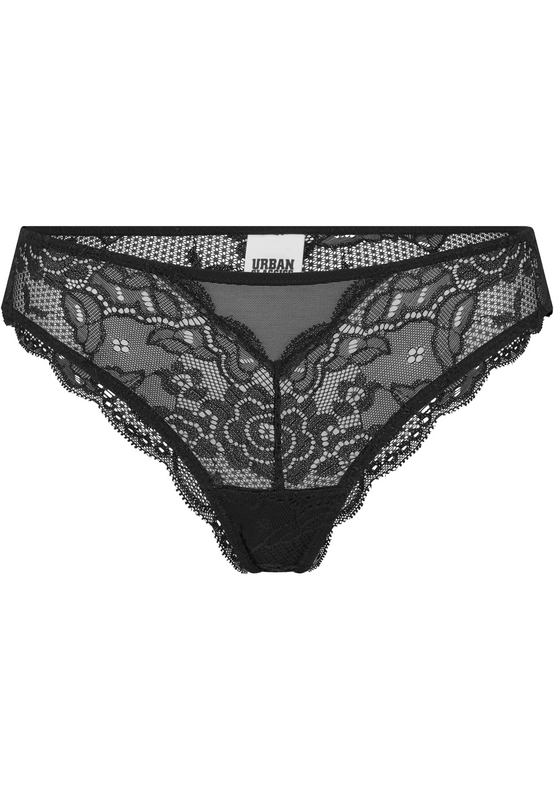 Sous-vêtement  de Urban Classics - Culottes Brésiliennes Dentelle - Lot de 2 - S à XL - pour Femme - noir - Urban Classics - View 2