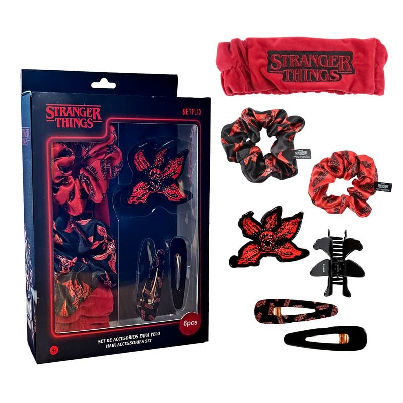 Attache pour les cheveux  de Stranger Things - pour Unisexe - noir/rouge - Stranger Things