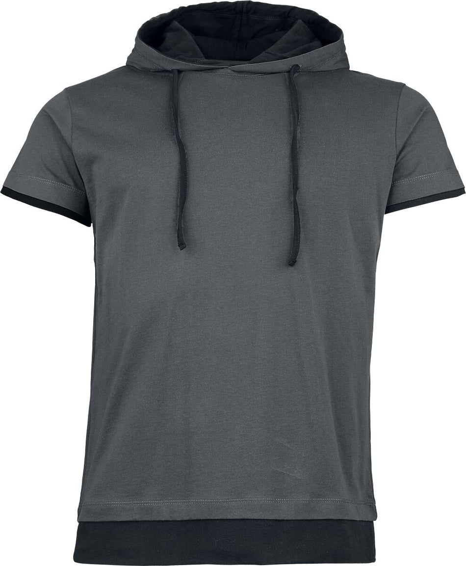 T-Shirt Manches courtes  de RED by EMP - T-Shirt à Capuche Double Épaisseur - S à XXL - pour Homme - gris - RED by EMP