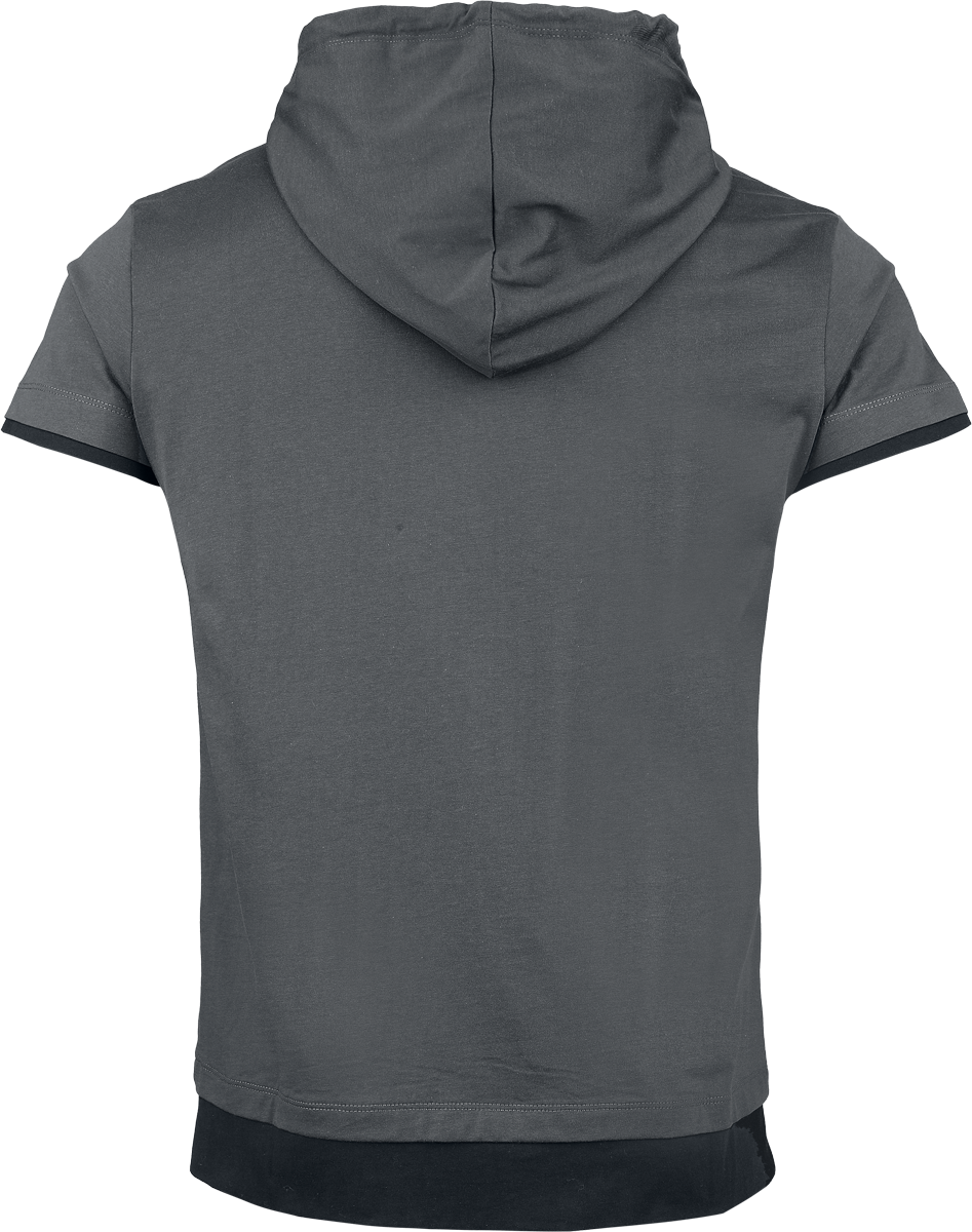 T-Shirt Manches courtes  de RED by EMP - T-Shirt à Capuche Double Épaisseur - S à XXL - pour Homme - gris - RED by EMP - View 2