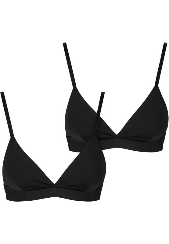 Brassière  de Urban Classics - Soutien-Gorge Non Rembourré - Lot de 2 - S à XL - pour Femme - noir - Urban Classics